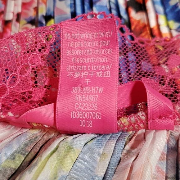 Victoria's Secret x Mary Katrantzou Satin &‎ Lace Pink Babydoll Slip Lingerie XS - Picture 10 of 12